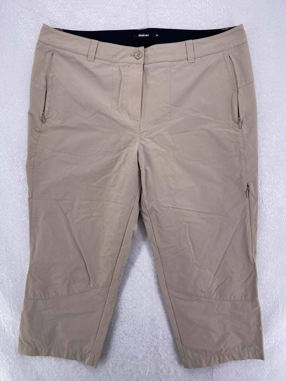 Rohan Women’s Size 16 Beige Pacer Capri Pants - Polyamide